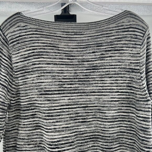 Eight Eight Eight Women's Boat Neck Mini Sweater Dress Striped Black/Multi M - Picture 6 of 8